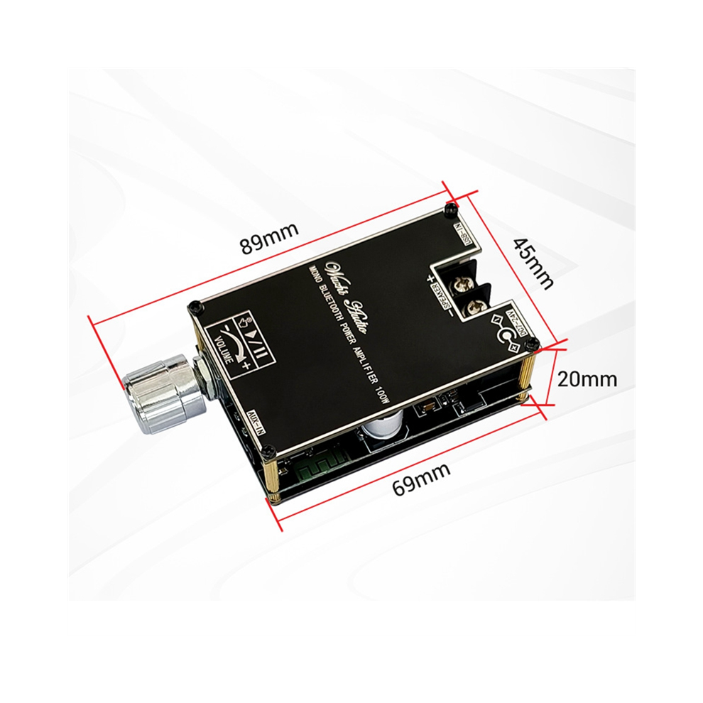 Mono 100W Bluetooth Audio Amplifier Board with Box Function TPA3116D2 BT5.1 Stereo Module DC7-24V -1001B-image-OPC-PJZCCCN-NEW