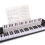 61Keys 88 Keys Piano Keyboard Reference Chart Five Line Electronic Fingerings Practice Cards 5