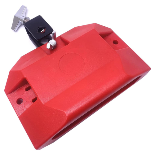 Jam Drum Block Musical Instrument Plastic with 3 Sided Mount Medium Pitch (Red) 1
