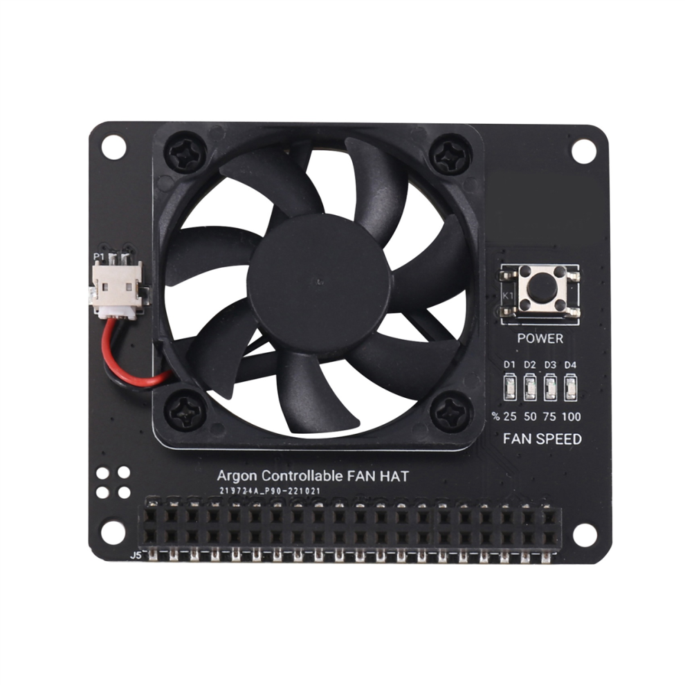 Argon Fan Hat For 4B 3B+ 3B Pwm Software Control Fan Function Power Button Fit Neo Case Pi 4 4853273210197