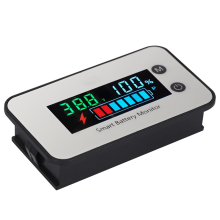 Wodoodporny monitor baterii IPX7, miernik pojemności 7-100 V, alarm dźwiękowy, temperatura, wielokolorowy ekran