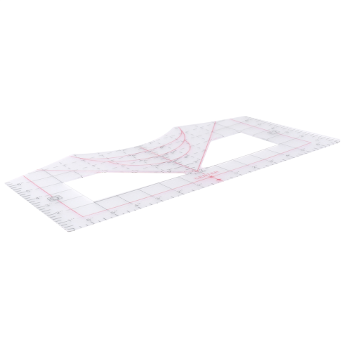 4 in 1 Tshirt-Ruler Guide for Vinyl Alignment Measuring Tool Sewing Calibration Transparent Ruler 2