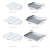 Flat Bottom Drain Tray, Barbecue Grid Rack, Draining and Preparation Baking Tray with Cooling Rack Set 3