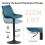 (1pc, TEAL)Single Bar Stools PU/ Velvet Breakfast Stool Chairs 6