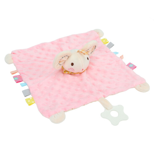 Baby Security Blanket Cute Cartoon Pink Mouse 2