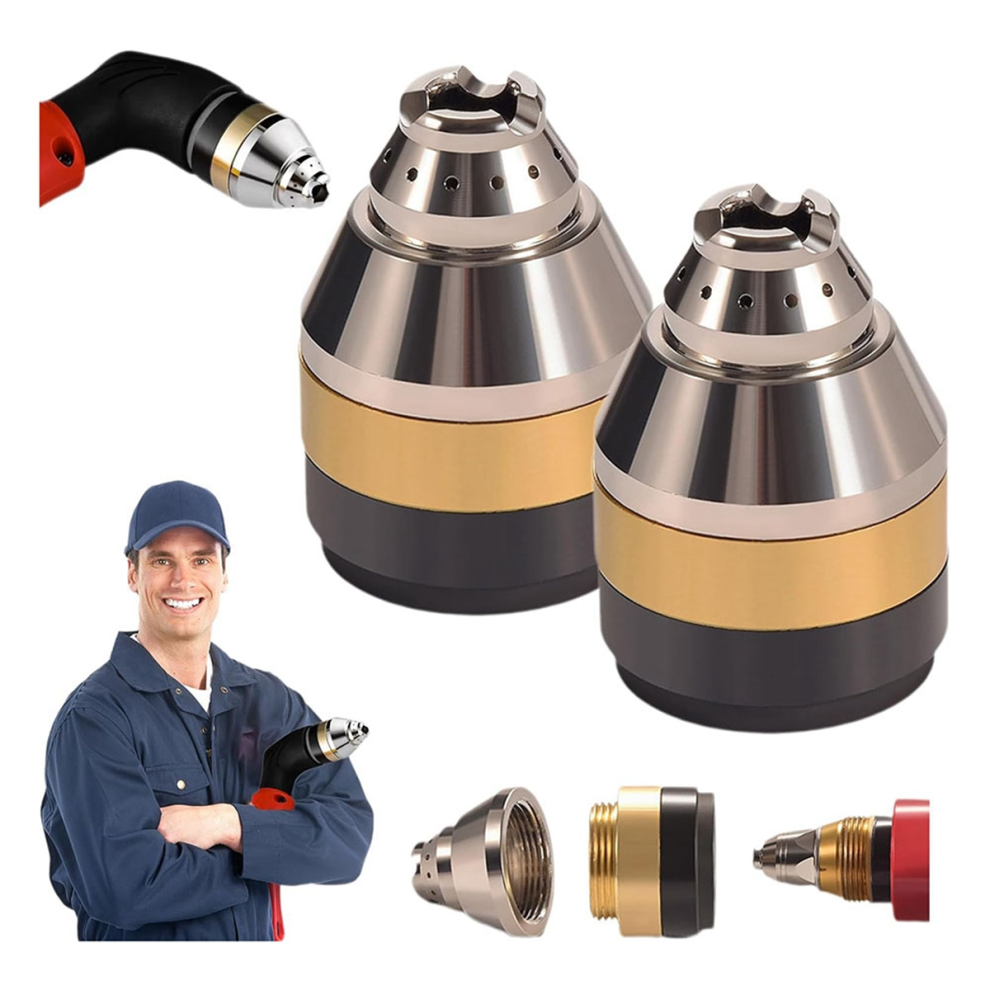 P80 Plasma Cutting Nozzle Protective Cover, Cutter Tips Electrodes Contactable Cover (2Pcs) 4853273234148