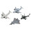 4pcs Pull Back Airplane Toy Children Boys Alloy 10