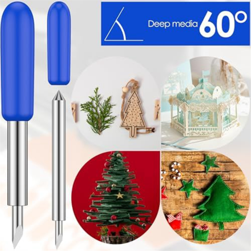 46Pcs Vinyl Cutter Blades 30 45 60Plotter Cutting with Holder Base Hardness Lettering Blade Replacement Set 2