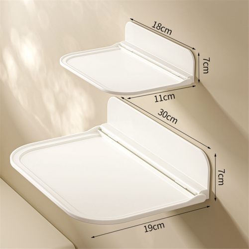 2PCS Portable Bedside Storage Shelf Wall-Mounted Rack Foldable Hanging Kitchen Bathroom Holder,C 2