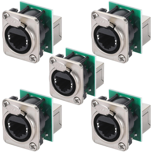 Ethercon Rj45 Chassis Socket,D-N8FDP RJ45 Feed/Pass Panel Mount Jack,D Series Cat5 Vertical Panel-Mount Connector 1