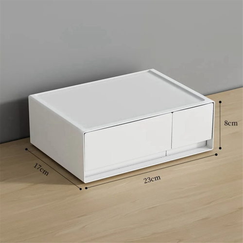 Stackable Desktop Organizer Large Capacity Drawer Storage Box School Stationery Sundries ,1 2