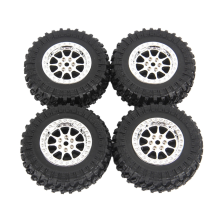 4Pcs 70mm Tire Tyres Wheel for MN D90 D99S MN-90 MN91 MN98 MN99S C14 C24 C34 B14 B24 RC Car Upgrade Parts,Silver