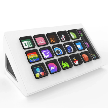 Do klawiatury wizualnej StreamDeck LCD z 15 klawiszami, kontroler tworzenia treści na żywo, niestandardowy dla /IOS (biały)