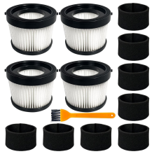 4Pack DCV5011H Filter for DCV501HB Cordless Handheld Vacuum, with 8 Foam Sleeve Filters & 1 Brush