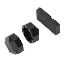 6063 Aluminum Oktagon 2-Schicht Leiser Billardkreidehalter Clip Schwarz