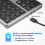 2.4G Bluetooth Number Pad Ultra-Thin Wireless Numpad USB Rechargeable Numeric Keypad for IOS Android Window Black 9