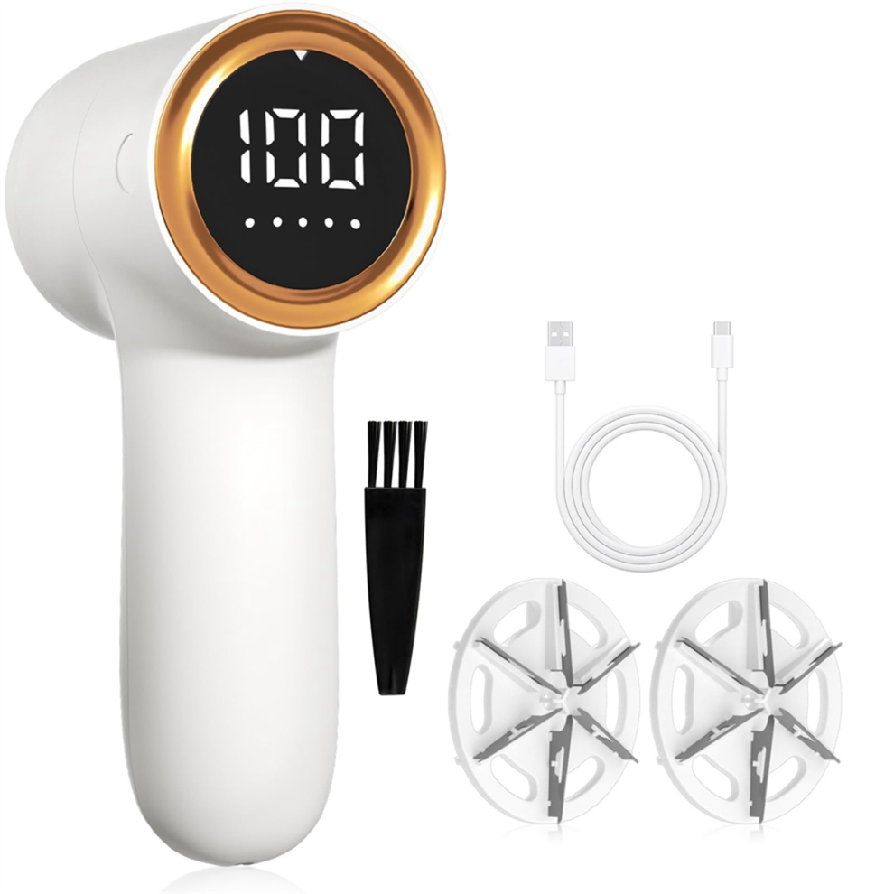 Fabric Shaver, Lint Remover for Clothes with LED Display, USB Rechargeable Debobbler, Lints Shaver Defuzzer-image-OPC-PJZCJFC-NEW