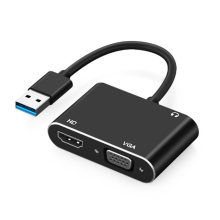 Adaptador USB 3.0 a VGA compatible, convertidor de video HD, salida de sincronización para 2 monitores, computadora portátil y de escritorio.