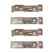 4PCS Rectangular Car License Plate Spring Loaded Stainless Steel Bracket Cars Frame Holder Clamps Trailer