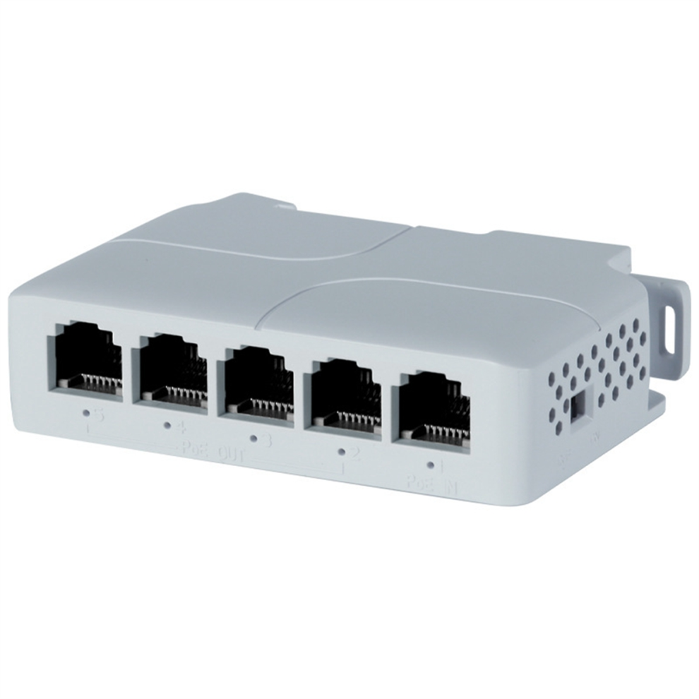 5 Port 10/100Mbps Poe Extender 1 In 4 Out Network Switch Repeater Support Ieee802.3af/At/Bt For Poe Nvr Ipc 1Pcs 4853273248619