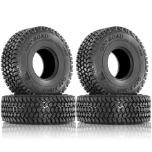 4 stuks 116 mm 1,9 inch rubberen banden voor 1/10 RC Crawler-auto Axial SCX10 II III 90046 TRX4 D90 Redcat