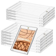 10 Stück 130 Pt Acryl MagneticCard Halter 4,33x2,87 Zoll Kartenhalter Klar für Sport Baseball Aufbewahrung Anzeige