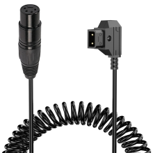 Kabel XLR męski na żeński 4-pinowy D-Tap do zasilacza, kamery, monitory, przewód sprężynowy