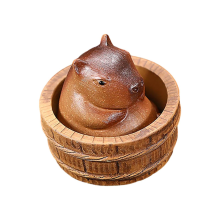 Gliniana figurka kapibary w kształcie miniaturowego zwierzaka, model Kung Fu, urocze akcesoria, rękodzieło, pamiątka do sypialni, sali do jogi