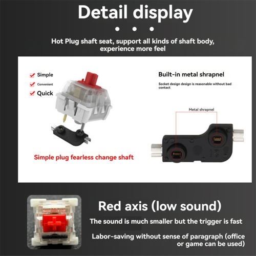 1-Key Mini Keypad 2.4G Wireless USB Mechanical Gaming Keyboard Hot Key Program for Office Work White 2