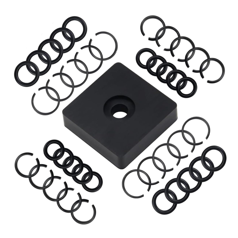 10Set 1/2In&10Set 3/8In Impact Retaining Ring Clip Friction Ring+ O-Ring,Retainer Lock Anvil Install Tool 4852867415987