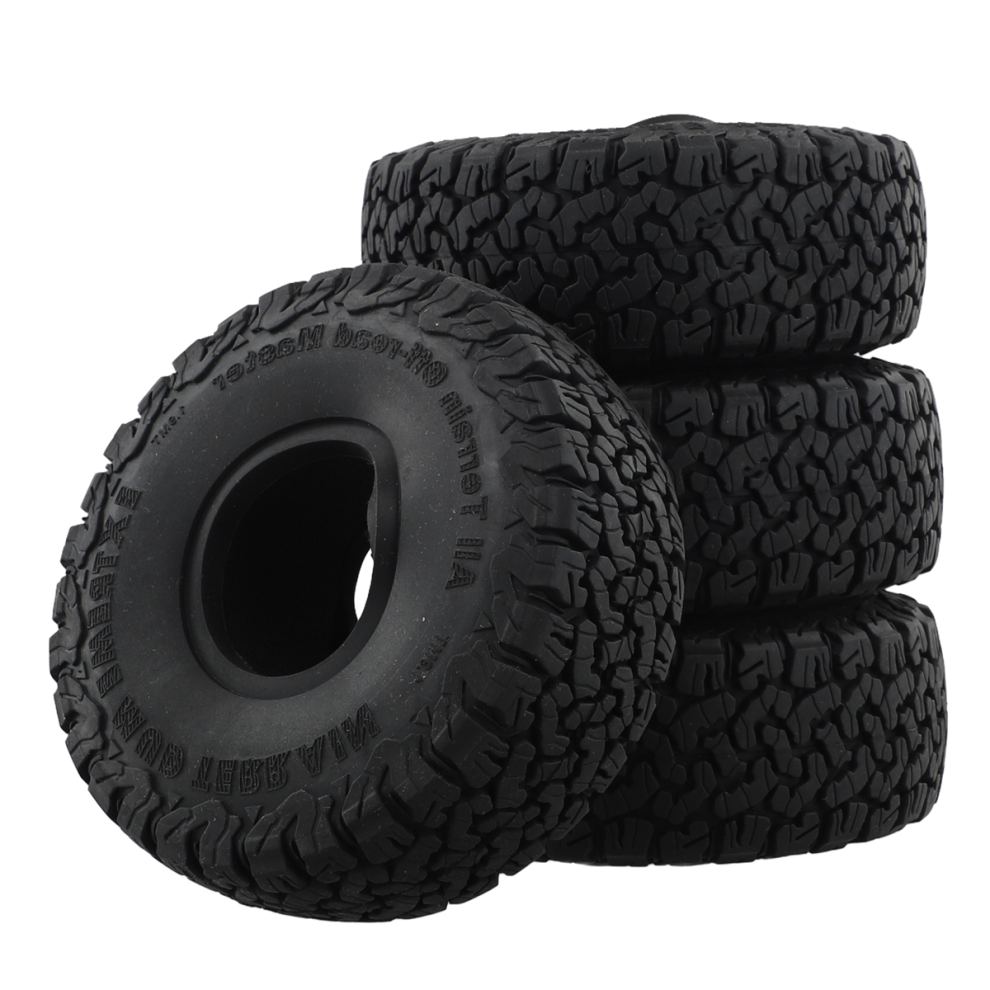 4Pcs 115X44mm Soft Rubber Tyre 1.9Inch Wheel Rock Terrain Tire For 1/10 Rc Crawler Car -4 Axial Scx10 90046 4852867422992