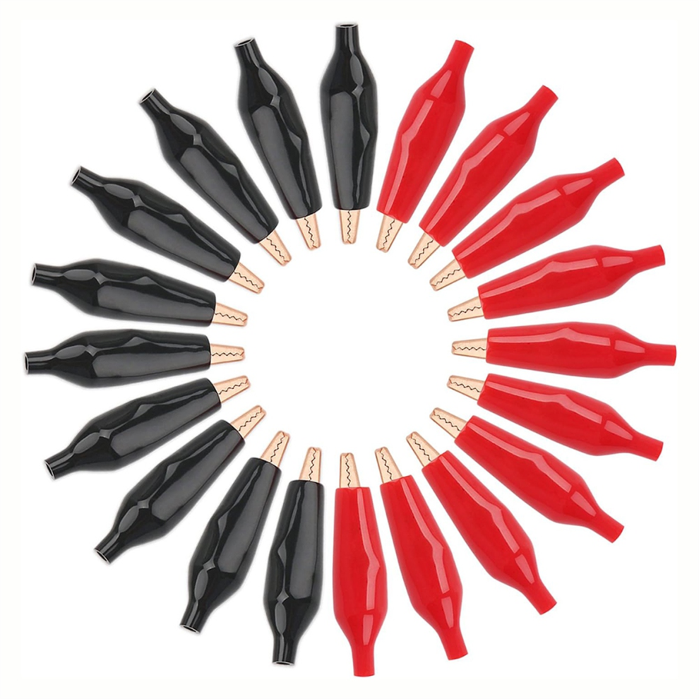 20Pc Copper Alligator Electric Clip Soft Insulated Cover Electrical Test Gator Jumper Clips 4852867421032