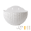White Wall Planter Wall-Mounted Semi-Circular Fence with Drain and Hooks 2