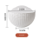 White Wall Planter Wall-Mounted Semi-Circular Fence with Drain and Hooks 3