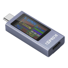 Tester USB C, miernik mocy, cyfrowy multimetr z dużym kolorowym ekranem, napięcie i prąd do ładowarek, moc