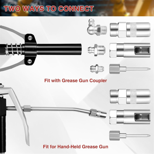 Grease Coupler Kit Tool Tip 28-Piece Quick Connect Fittings Complete Lube Accessories 2