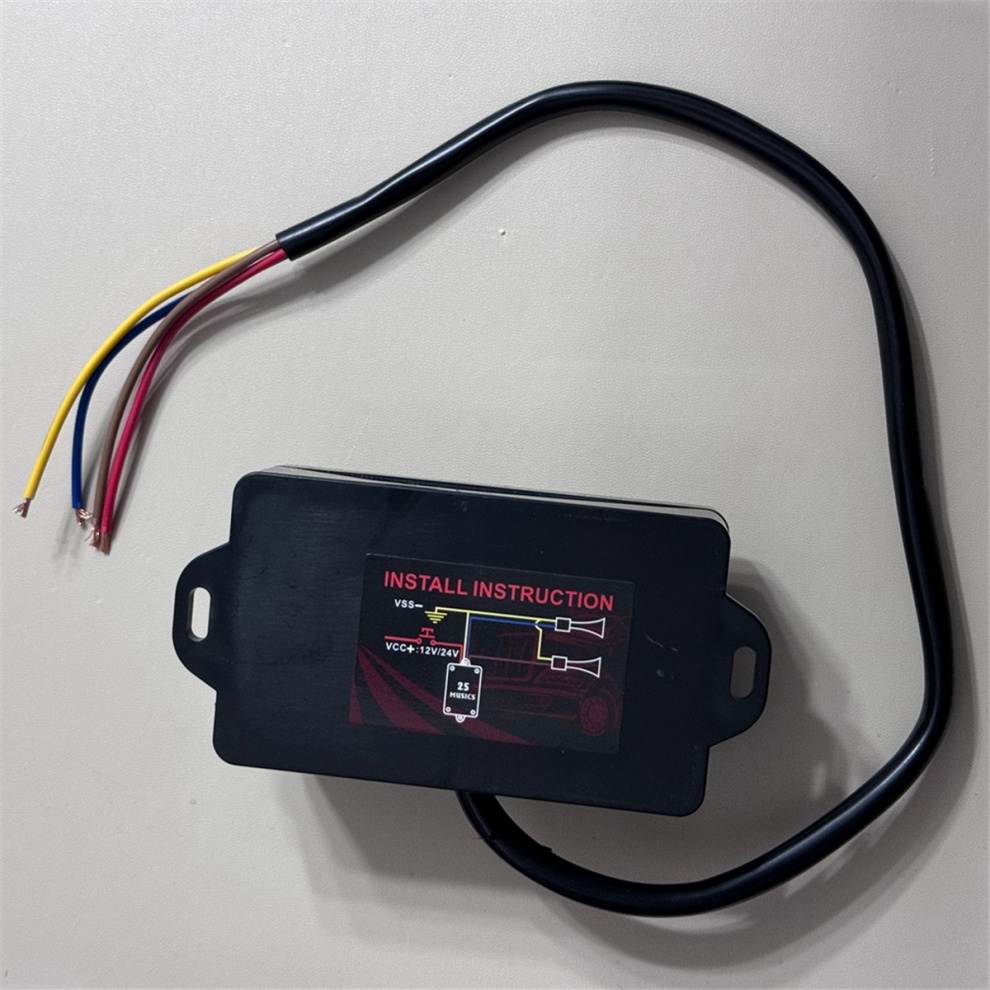 12V-24V 25-Tone Horn Musical Electronic Controller Speaker Sound Control Unit With Volume Switching 4852867429168