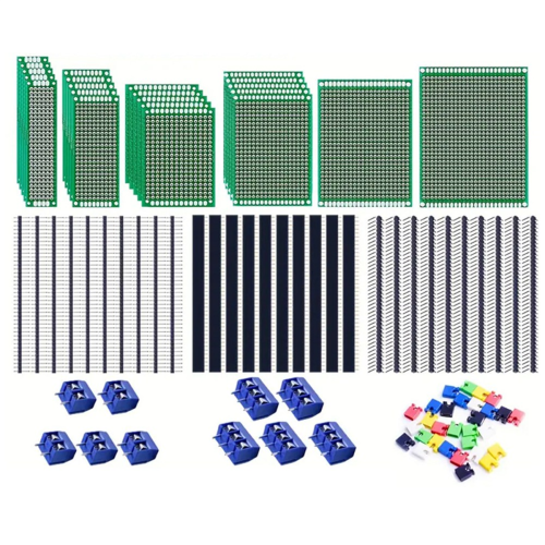 92PCS PCB Board Kit Universal Prototype Circuit Boards for DIY Electronic Soldering 1