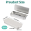 3 PCS Metal Slide Top Tin Containers, 3.14 X 1.33 0.47 Inches Portable Tins Container, Rectangular Empty Containers 4