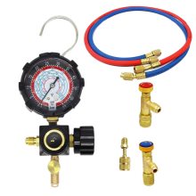 Manometr ciśnienia strony niskiego ciśnienia R134A R410A R22 R404A Pojedynczy kolektor do napełniania czynnika chłodniczego w klimatyzacji