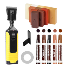 Kit de reparación de pisos, kit de vinilo para laminado de madera dura con rotulador de calor, manual de bricolaje, marcador para retocar muebles