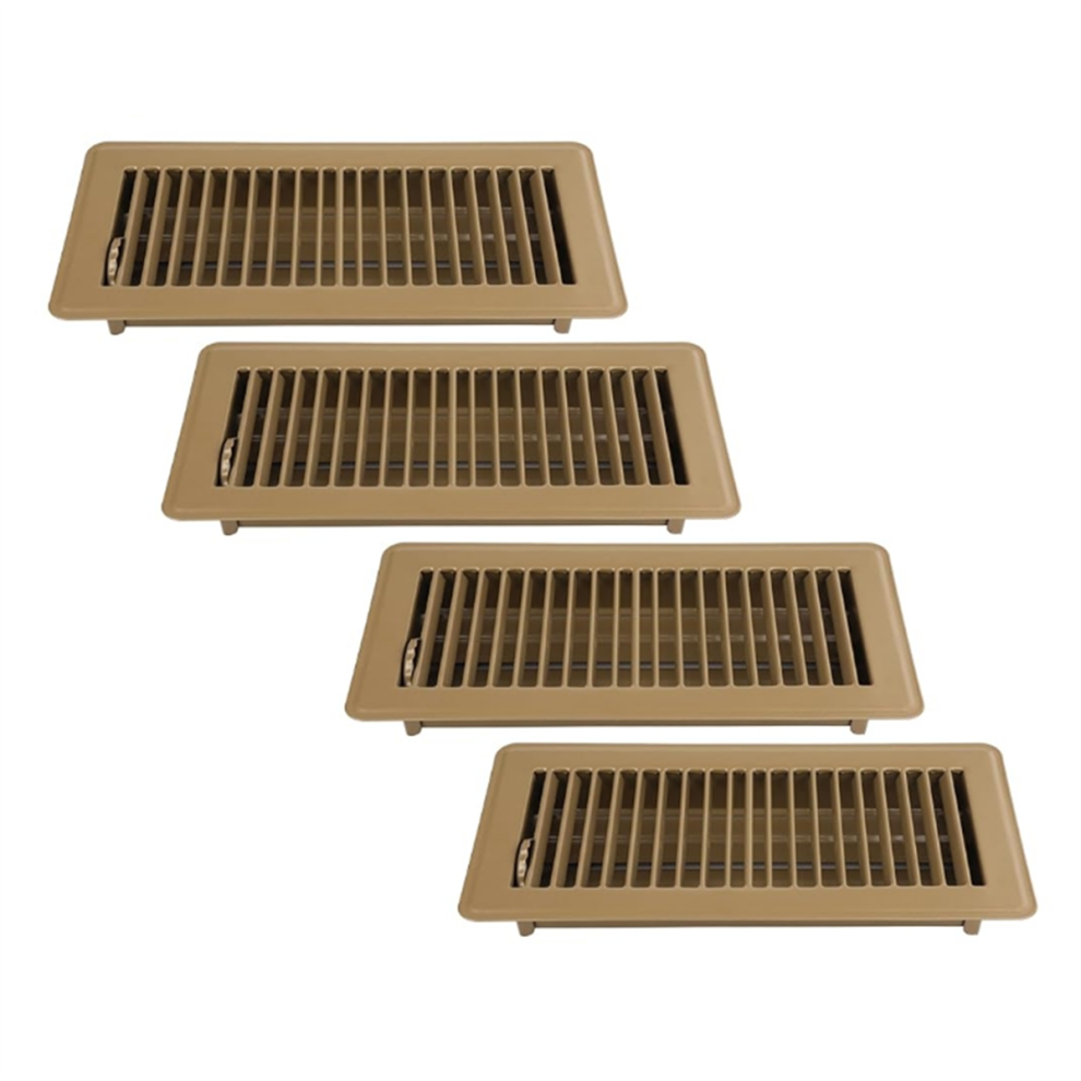 Floor Register 4X10, 4 Pack Vents,Heavy Duty Steel Walkable Grates,Adjustable Decor Grate 4852867431772