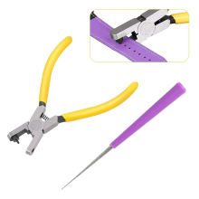 2 alicates perforadores de cuero para correas de reloj, 2,0 mm, para manualidades, zapatos y tela.