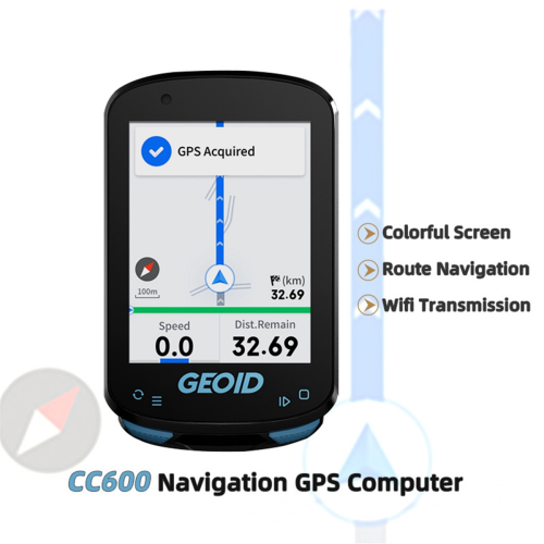 CC600 Smart Navigation Odometer Wireless Bicycle Speedometer Automatic WIFI ANT+ Bike Computer 2