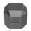 Octagonaler Aluminium-Billardkreidehalter 2-Schicht Schwarz 3,5 cm 6