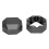 Octagonaler Aluminium-Billardkreidehalter 2-Schicht Schwarz 3,5 cm 1