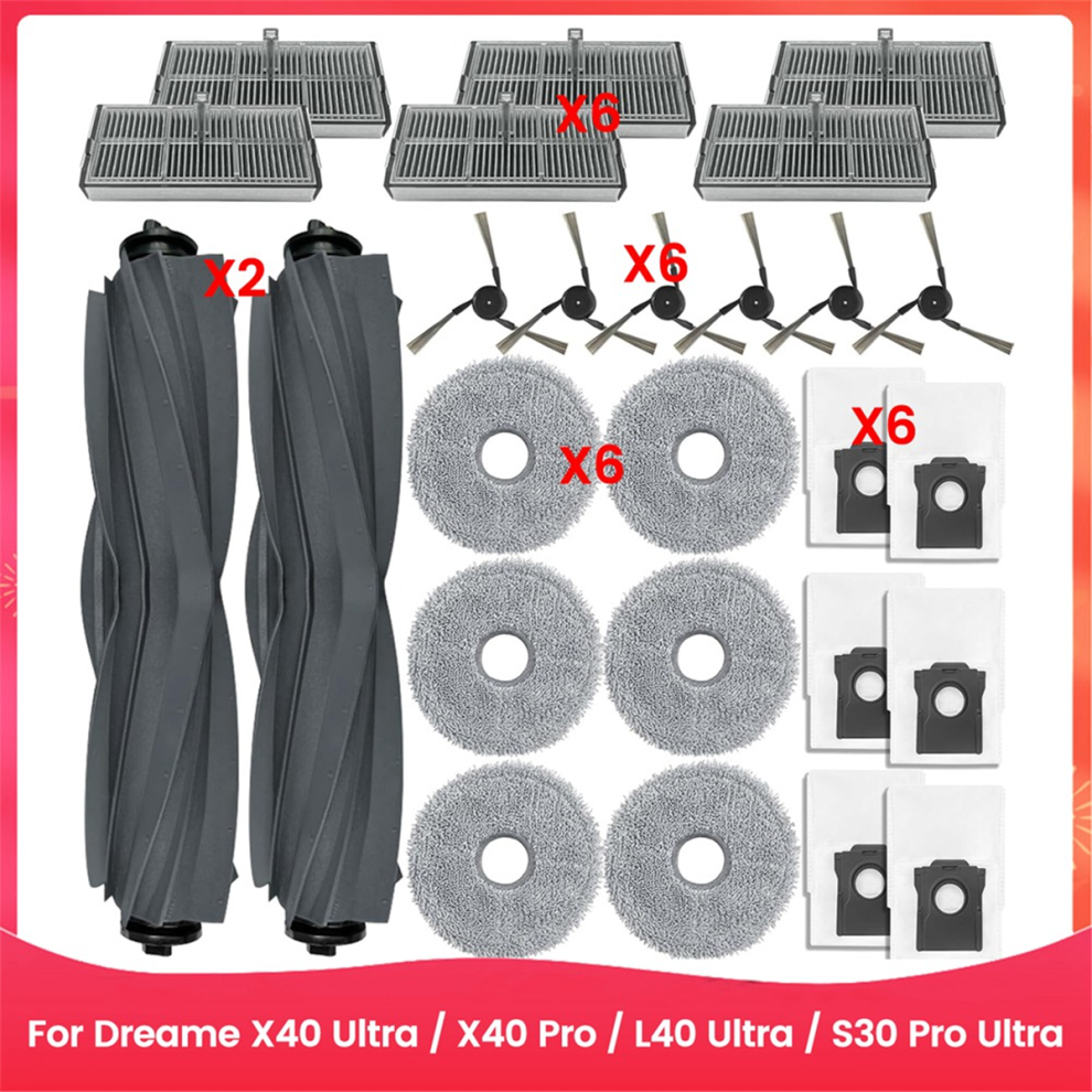 For X40 Ultra / Pro L40 /S30 Vacuum Cleaner Parts Main Side Brush Filter Mop Cloth Dust Bag 4852867443249