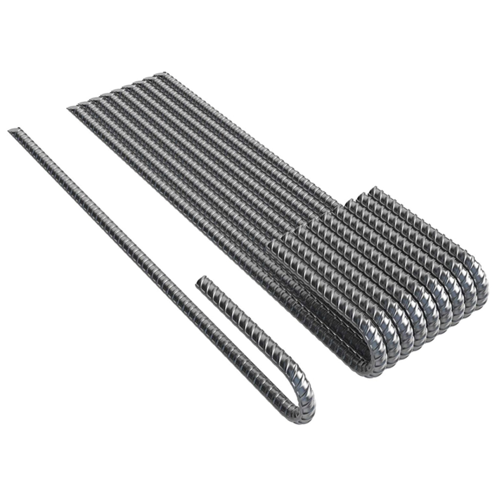 Rebar Stakes J Hook Extra Coated Steel Ground Anchors With Chisel Point End 10Pcs 4852867442075
