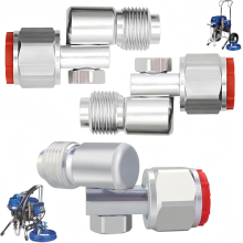 Giunti girevoli per vernice airless, confezione da 3, compatibili con 235486, filettatura da 7/8 di pollice, rotazione di 180, alta pressione