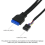 60cm Front for Case Panel Usb3.0+Usb3.0 High Definition Audio Jack Port I/O Board Internal Cable Line Hub Wired Network 6
